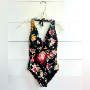 Johnny Was Floral One Piece Swimsuit